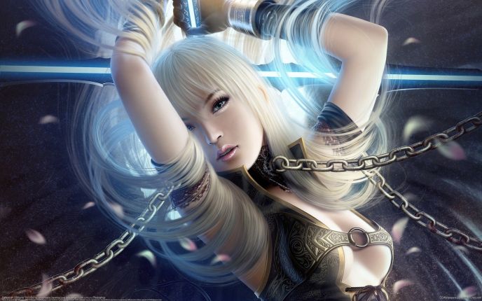Anime girl in chains