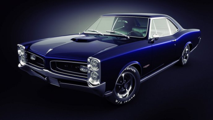 Blue pontiac gto 1966