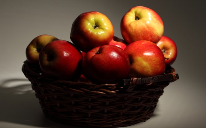 Basket of delicious apples