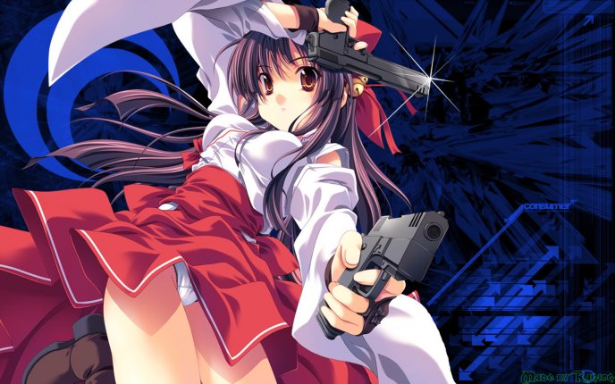 Anime - girl with two guns