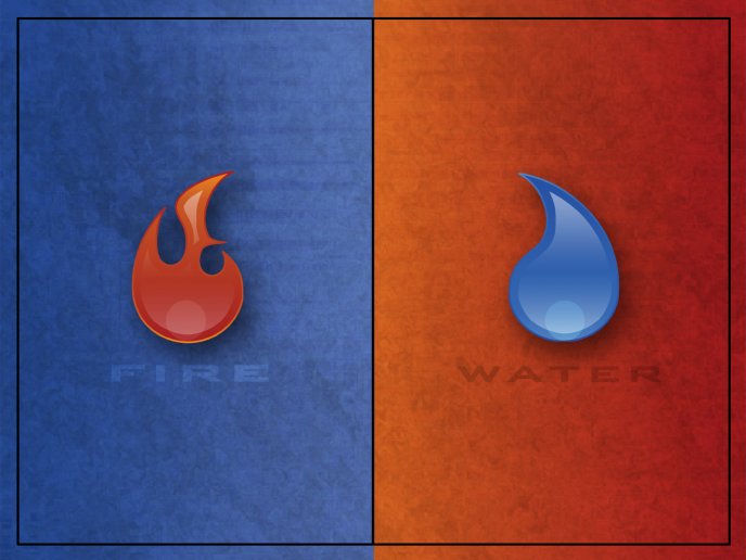 Fire versus Water, blue versus orange