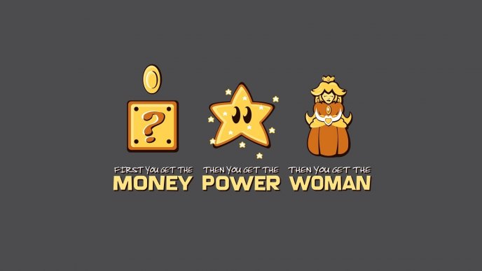 Funny wallpaper - money, power, woman