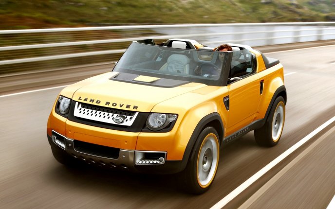 Land Rover DC100 - Yellow sports car