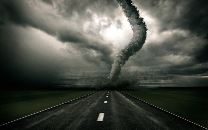 A tornado on the way HD wallpaper