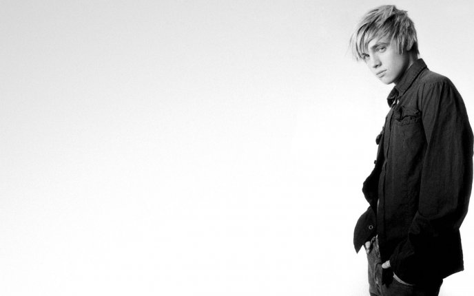 Jesse McCartney - black and white photo-shoot