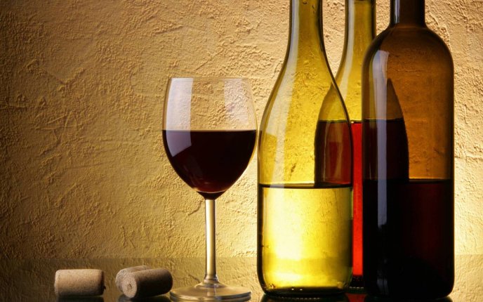 Three types of wine, the same pleasure HD wallpaper