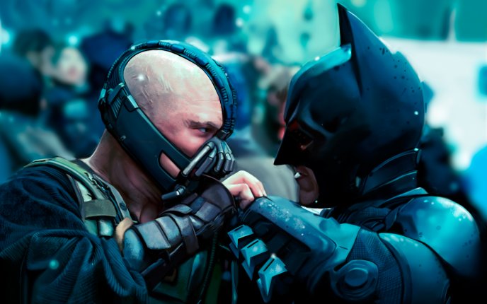 Batman and Bane fighting HD wallpaper