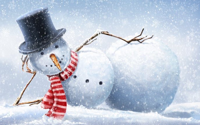 Snowman model in photo shoot HD wallpaper