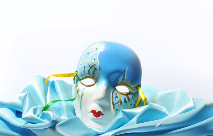 A beautiful blue mask for the carnival