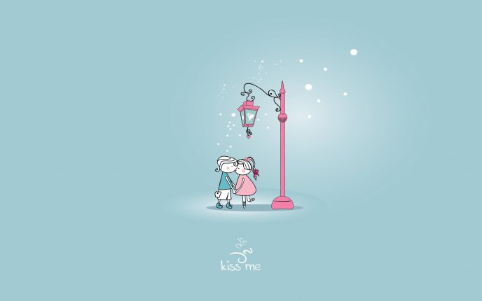 Animation wallpaper - Kiss me - Valentine's Day