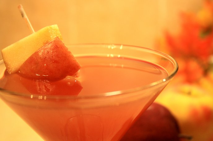 Delicious apple cocktail