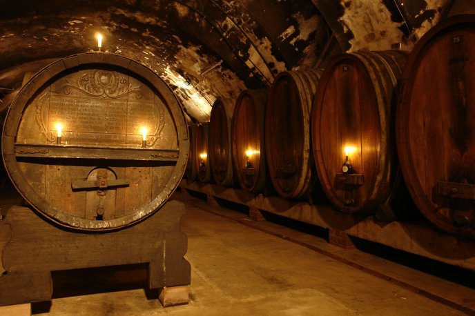 Old wine cellar full of mystery - HD wallpaper