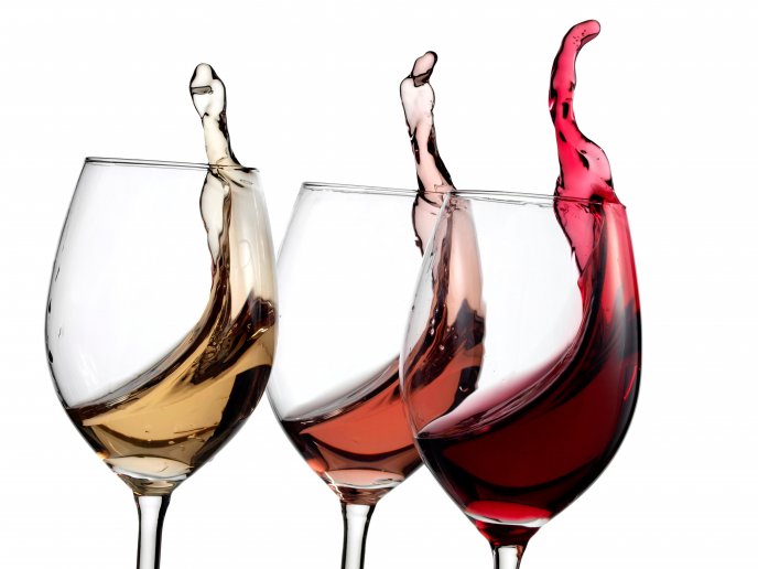 White, pink or red - delicious glass of wine