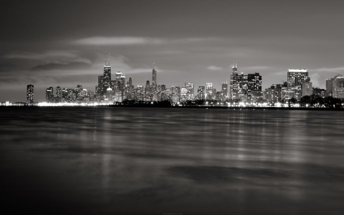 A city lit up at night - beautiful gray HD wallpaper