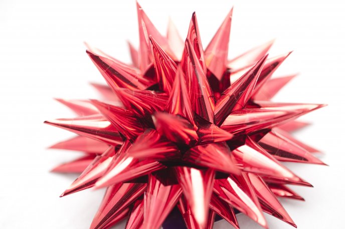 3D abstract ball - red hedgehog