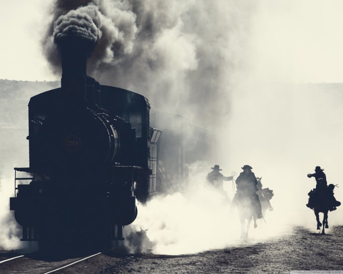 An old steam locomotive - The lone ranger