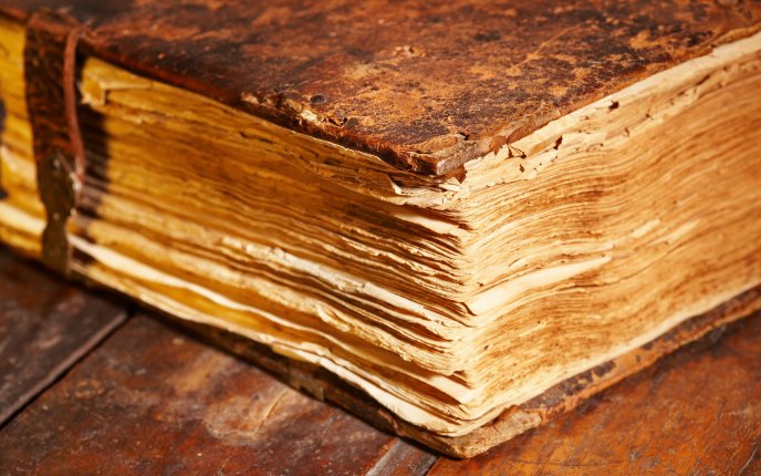 A thick book full of mysterious information