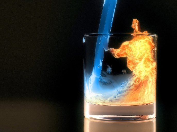 Magic in a glass - water and fire