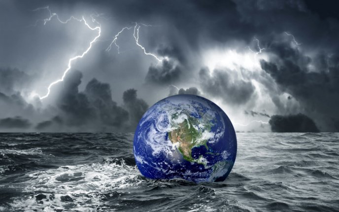 Earth is in great danger - great storm at sea