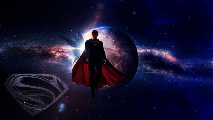Superman around the world - beautiful poster