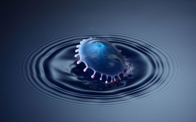 A jellyfish is making waves - HD wallpaper