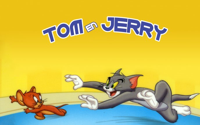 Poster with the childhood cartoons - Tom and Jerry