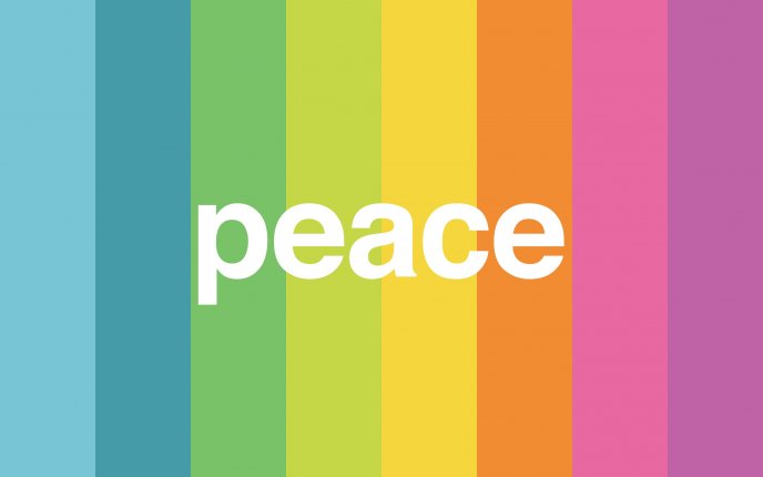 Rainbow peace - HD wallpaper