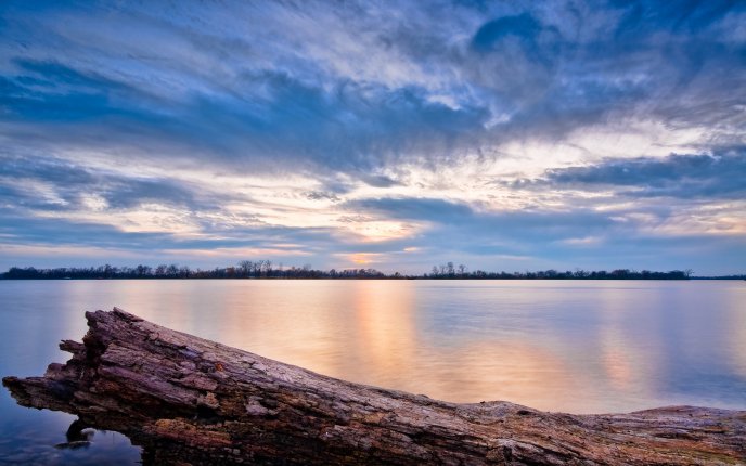 Sunset and a beautiful lake - HD nature landscape