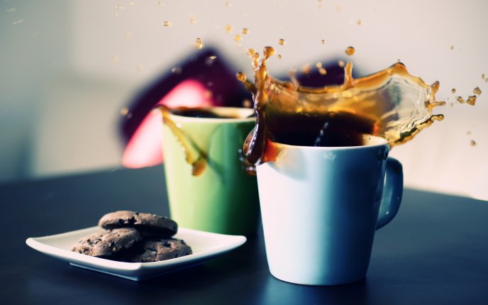 Coffee splash and cookies - good morning