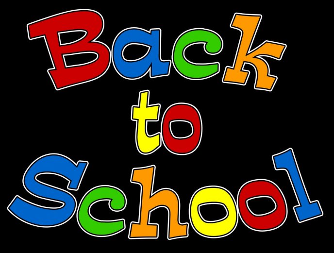 Colored wallpaper - Back to school