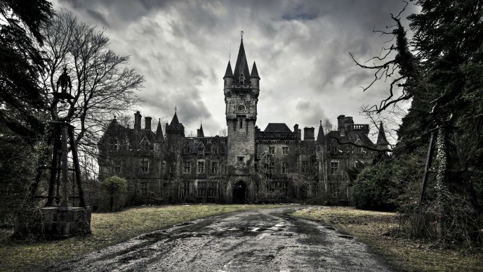 Scary Halloween castle - beautiful architecture