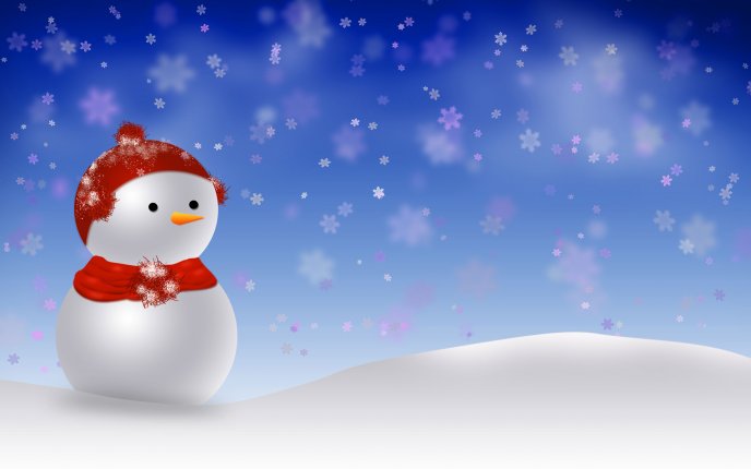 Cute little snowman - winter time