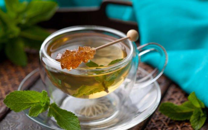 Hot mint tea - perfect drink in the morning