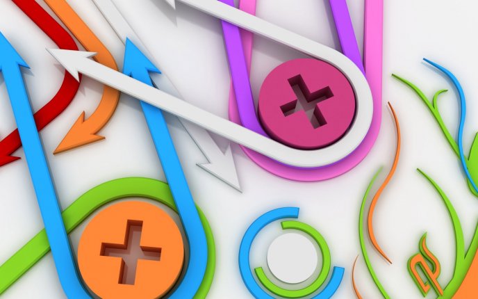 Abstract colourful wallpaper - arrows and buttons