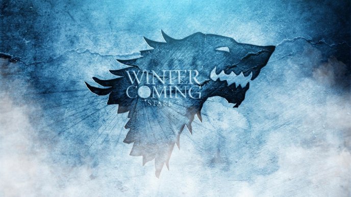 Stark logo wild wolf  - winter is coming