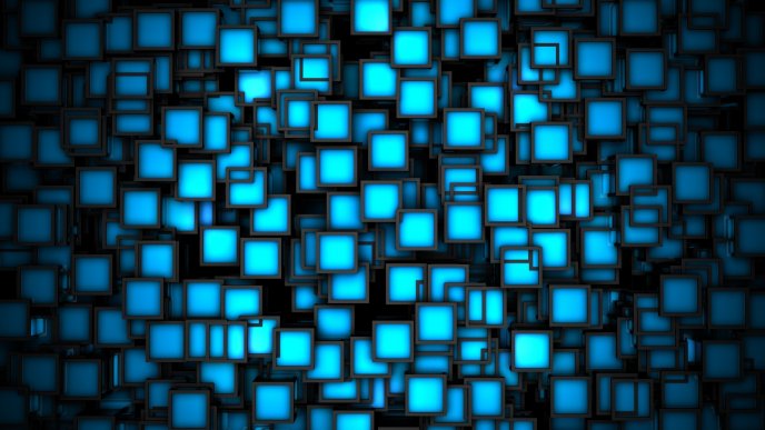 Abstract wallpaper - millions of small blue windows