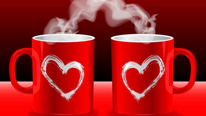 Sweet coffee in 14 february - Valentines Day morning