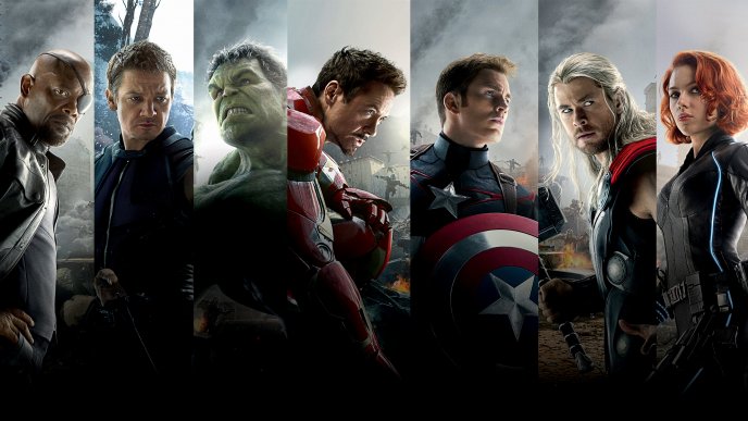 The Avengers Team Wide Wallpaper