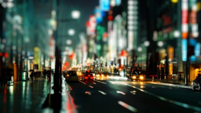 Modern city in the midnight - HD wallpaper