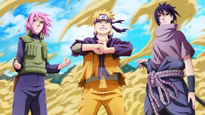Naruto Uzumaki and friends - Anime characters