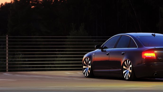 Black Audi A6 side view - Gorgeous car