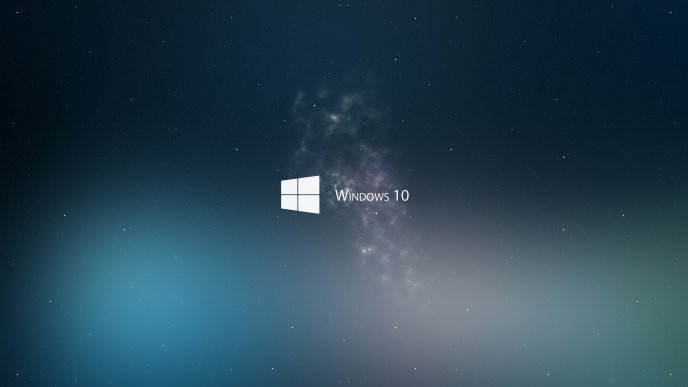 Windows 10 logo in space through the stars