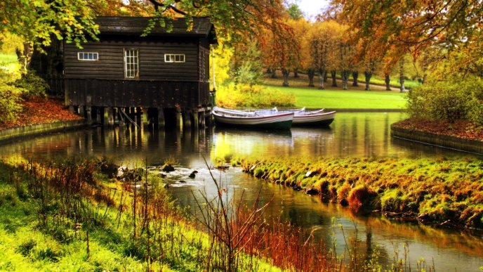 A house on the lake and an amazing landscape