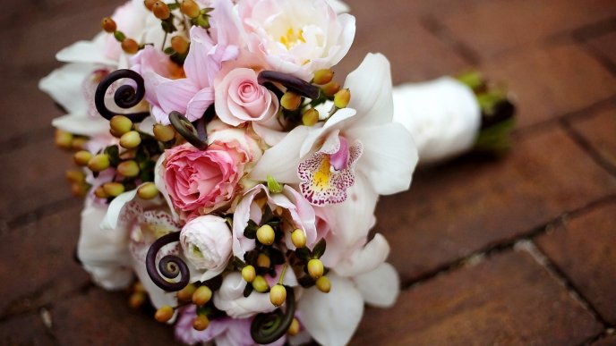 Superb colorful wedding flowers bouquet
