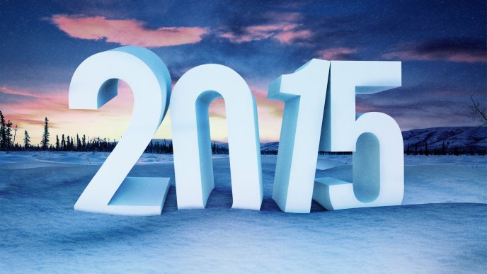 Big 2015 in the snow - HD wallpaper