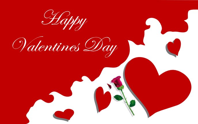 Happy Valentine's Day 2016 - red hearts and roses