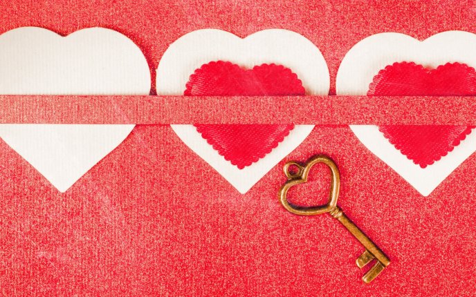 The golden key from your heart - Love you Valentine's Day
