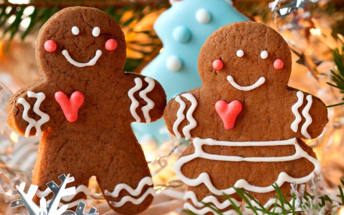 Two lovely ginger biscuits - Magic of Christmas Holiday