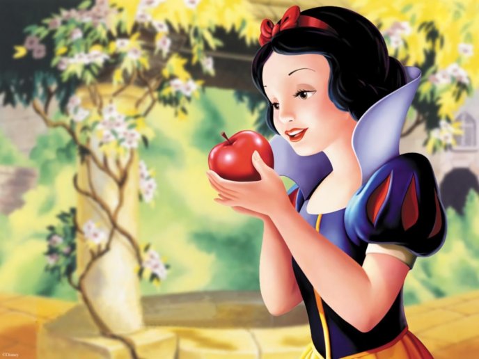 Snow White and poison apple - Wonderful Cartoons