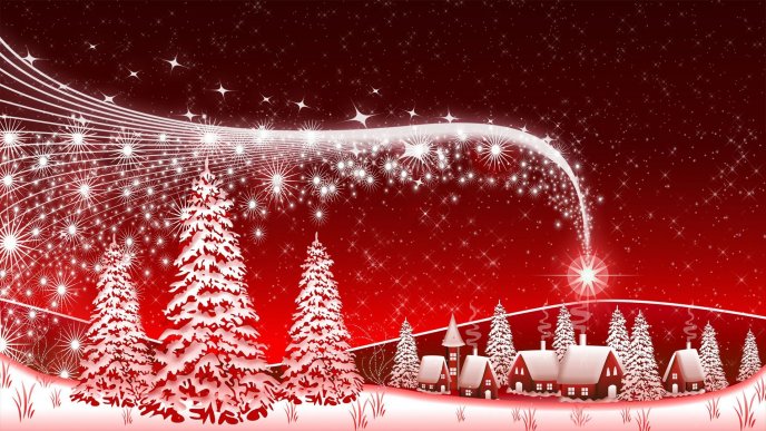 Magic star lights on the Christmas eve - Merry Christmas kid